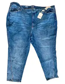 a.n.a. High Rise Skinny Split Hem Stretch Blue Jeans 30W Plus Size Casual NWT‎