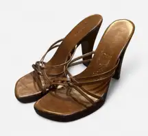 BEBE Y2K brown wood heals