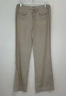 NWOT American Rag Linen Blend Tan Drawstring Women’s Pants