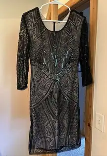 1920's Flapper Dress for Cocktail Party - Women's Fancy Dress Beaded Gatsby