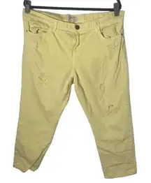 Current/Elliott High-Rise Straight Leg Cropped Jeans SZ 32