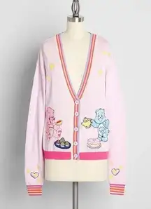 NWT ModCloth X Care Bears Cutest Tea Party Ever Cardigan pink retro small