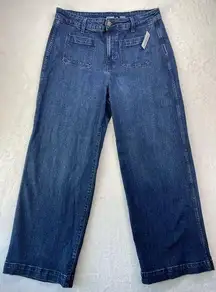 Old Navy  Jeans Women Sz 16 Blue Denim Pockets Extra High Rise Wide Leg trouser