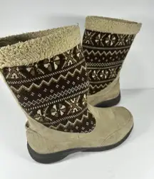 Propét Women’s Fair Isle Suede Winter Boots - Size 8 Medium