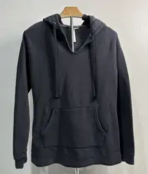 Green Tea Hoodie Pullover Sweatshirt Black  Pockets Women's Size‎ M Medium