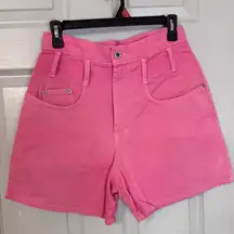 Vintage Steel Jeans 80s 90s Y2K High Rise Pink Shorts sz 9 USA Bermudas EUC