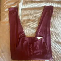 Aerie burgundy short length leggings 