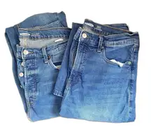Old Navy Lot of 2 Sky Hi Straight Leg Jeans‎ Medium Wash Denim Classic Size 12