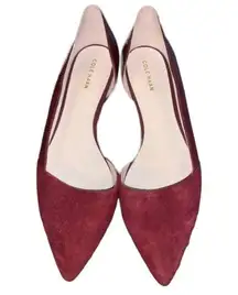 Cole Haan  Burgundy Hepworth Pointed Toe D'Orsay Flats