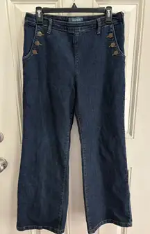 ModCloth Madison High Rise Sailor Trouser Jeans Size 12