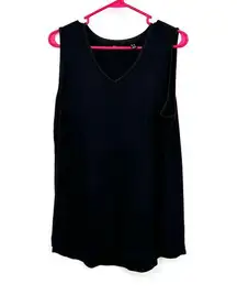 H by Halston Essentials size Large black tank top modal spandex‎ blend