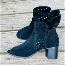 SALE❣️❣️❣️Open toe suede leather booties NEW 🌺🌺🌺