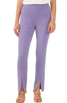 New 1 State Split Cuff Straight Leg Pants Front Slit Trousers Purple Size 18W