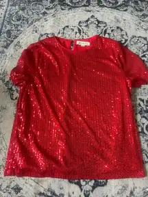 red sequin top