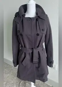 Comptoir Des Cotonniers women’s Purple Trench Coat with warm layer  small $650