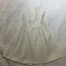 Hailey Logan by Adrianna Papell White Ivory mini dress Size Medium Back Cut Out