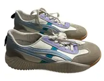 Shu Shop Sneakers Women's Size 41 10 Lace Up Tennis Shoes White Blue Purple