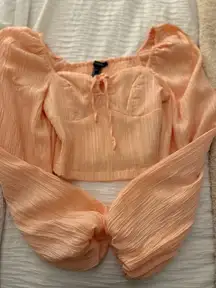 Forever 21 Crop Top Long Sleeves