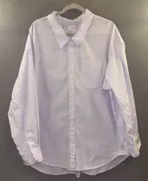 Aritzia Wilfred Lavender women’s Button Down Shirt XL Classic chic feminine