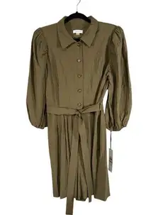 Calvin Klein Woman’s Dress Skort Romper One Pc Button Front Mid Sleeve Sz 12 NWT