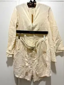 NWT Lido 2 piece set Paros set Medium sizes 6-10 in oat 100% cotton