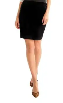 J. Jill Wearever Collection Black Velvet Pencil Skirt Size LP