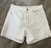 White Jean Shorts