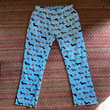 ASHFORD & BROOKS WIENER DOG DACHSHUND HEART PRINT PJ PANTS