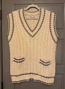ZARA Oversized Sweater Vest Knit