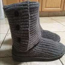 Gray Knit Ugg Boots