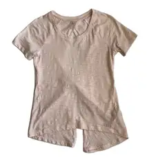 CALIA by Carrie Underwood Women's Pink Short Sleeve Twist Keyhole Back Top XS‎