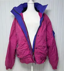 Cevas Helly‎ Hansen Vintage Pink and Purple Ski Jacket Size L