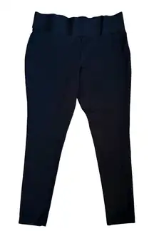 Tahari Black Leggings with Scalloped Detail size XL