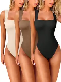 Square neck tank body suit