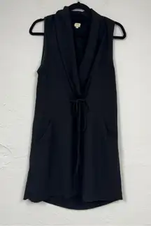 Wilfred Black Draped Mini Dress Womens M Preppy Classic Business Casual Goth