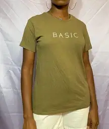 T bar x cotton on olive green graphic logo t-shirt