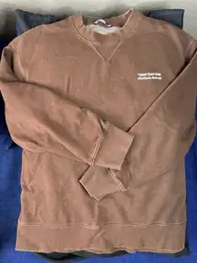 Zara Upper East Side‎ Madison Avenue Oversized Crewneck Brown Sweatshirt Sz M