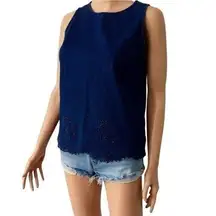 Madewell Denim Blue Jean Sleeveless Blouse Indigo Tank Top Vest Womens Blue XS