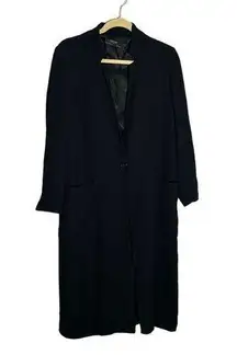 ZARA  Basic Black Long Trench Coat Size Medium