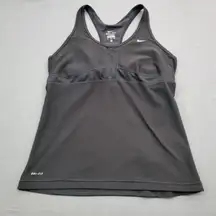 Nike Tank Top Black Dri Fit Active Racerback Running Top Size Medium