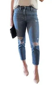 J1 Universal Thread Distressed High Rise Straight Crop Jeans Size 4/27