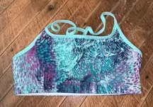 Fabletics purple and blue strappy S athletic workout bra