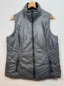 c9 by Champion Puffer Vest Silver Gray Quilted Full Zip Pockets Women's Size XL