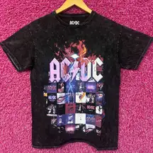 AC/DC Album Cover Arts Through The Years Hard Rock Tee M
