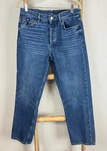 Massimo Dutti Women’s Size 8 EU 40 High Rise Straight Leg Blue Denim Jeans