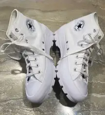 Chuck Taylor All Star Lugged Platform White Sneakers Shoes Women’s 9