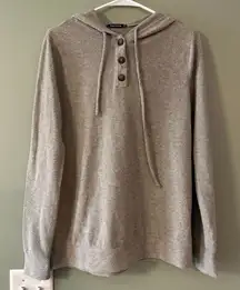 Pink Clover Hoodie with Button Accents