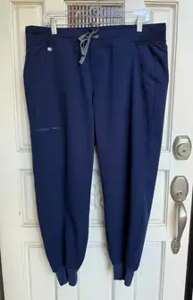 FIGS Technical Women's Navy Blue Zamora Jogger Scrub Pants Size Large Petite