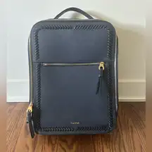 Calpak Navy with Gold Hardware Kaya 15 inch Laptop Backpack Sturdy Sleek