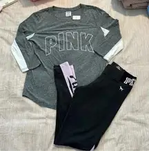PINK Victoria’s Secret Long Sleeve shirt and leggings set